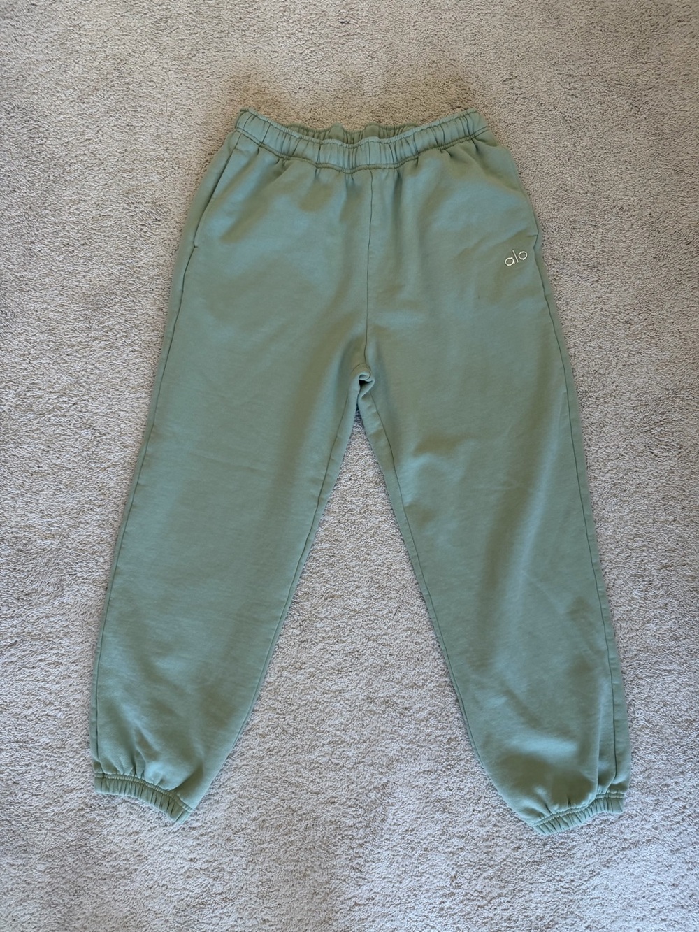 ALO Yoga Light Sage Green Sweat Joggers